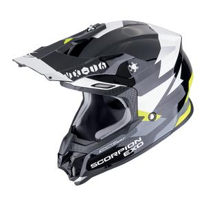 Casco de motocross Scorpion VX-16 EVO AIR ROD negro-amarillo fluo