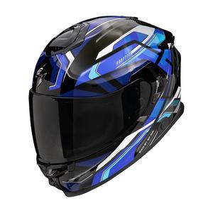 Casco integral de moto Scorpion EXO-GT SP Air Augusta negro-gris-azul