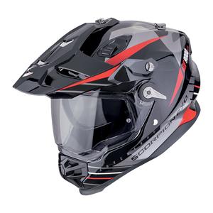 Casco enduro Scorpion ADF-9000 Air Feat negro-plata-rojo