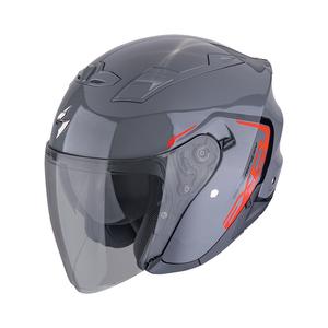 Casco de moto abierto SCORPION EXO-230 CIT-E gris-rojo