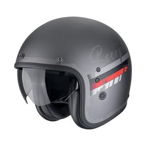 Casco de moto abierto Scorpion Belfast Evo ADONIS plata mate-negro