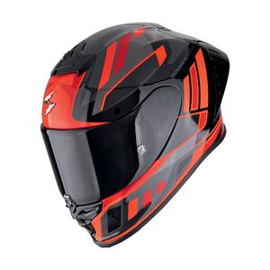 Casco integral de moto Scorpion EXO-R1 EVO II AIR VITAL negro-plata-rojo