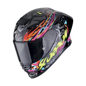 Casco integral de moto Scorpion EXO-R1 EVO II AIR SAVAGE negro-azul-rosa