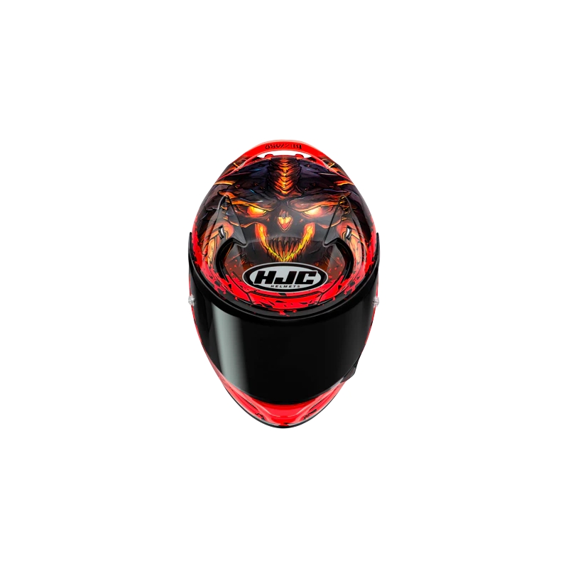 Casco integral HJC RPHA 12 Diablo Blizzard rojo liquidación