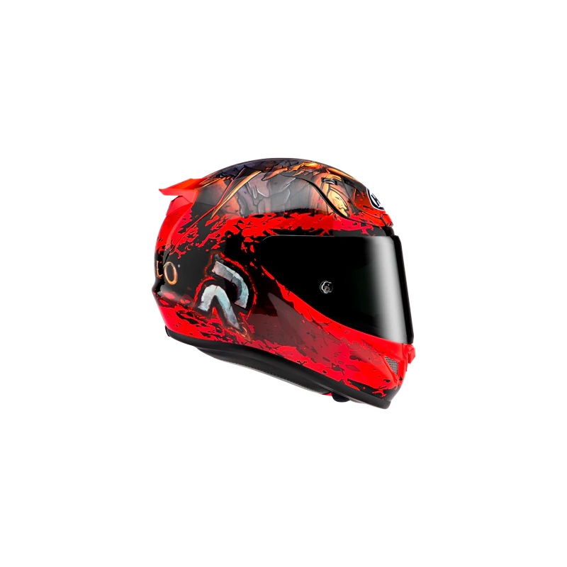 Casco integral HJC RPHA 12 Diablo Blizzard rojo liquidación