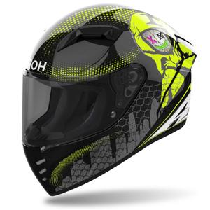 Casco integral de moto Airoh CONNOR Gamer negro-gris-amarillo fluo