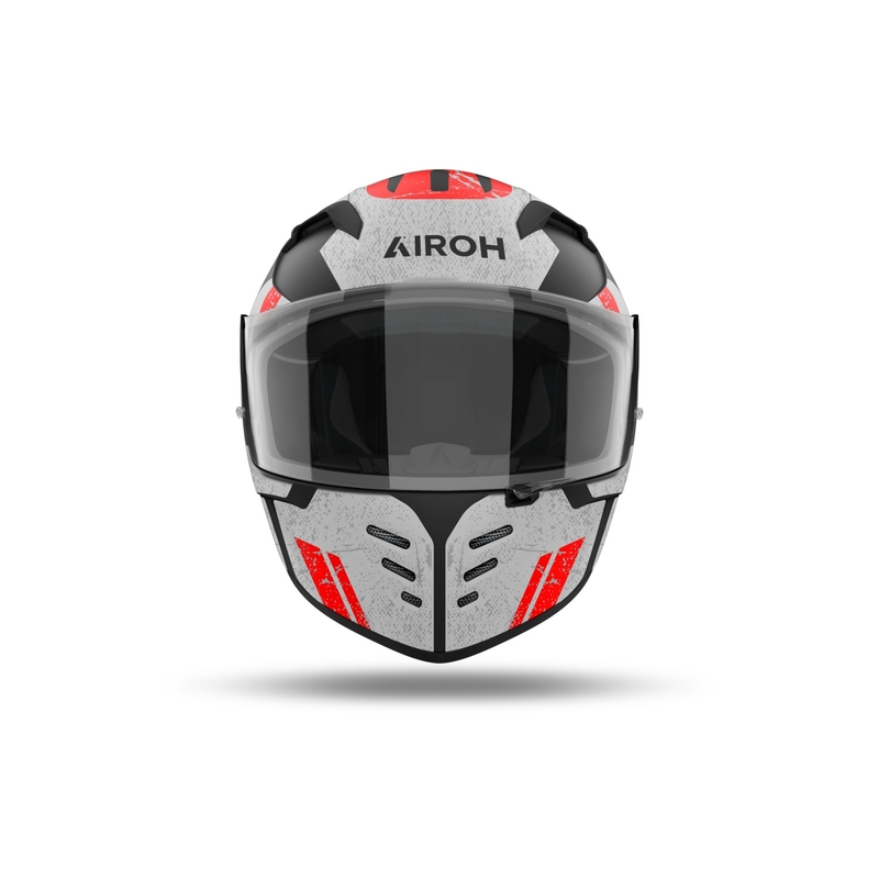 Casco integral de moto Airoh CONNOR Omega blanco-rojo mate