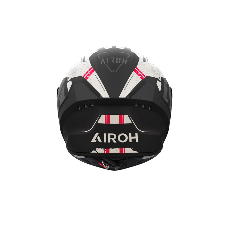 Casco integral de moto Airoh CONNOR Omega blanco-rojo mate