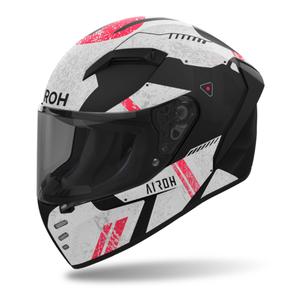 Casco integral de moto Airoh CONNOR Omega blanco-rojo mate