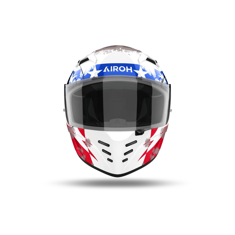 Casco integral de moto Airoh CONNOR Nation blanco-rojo-azul