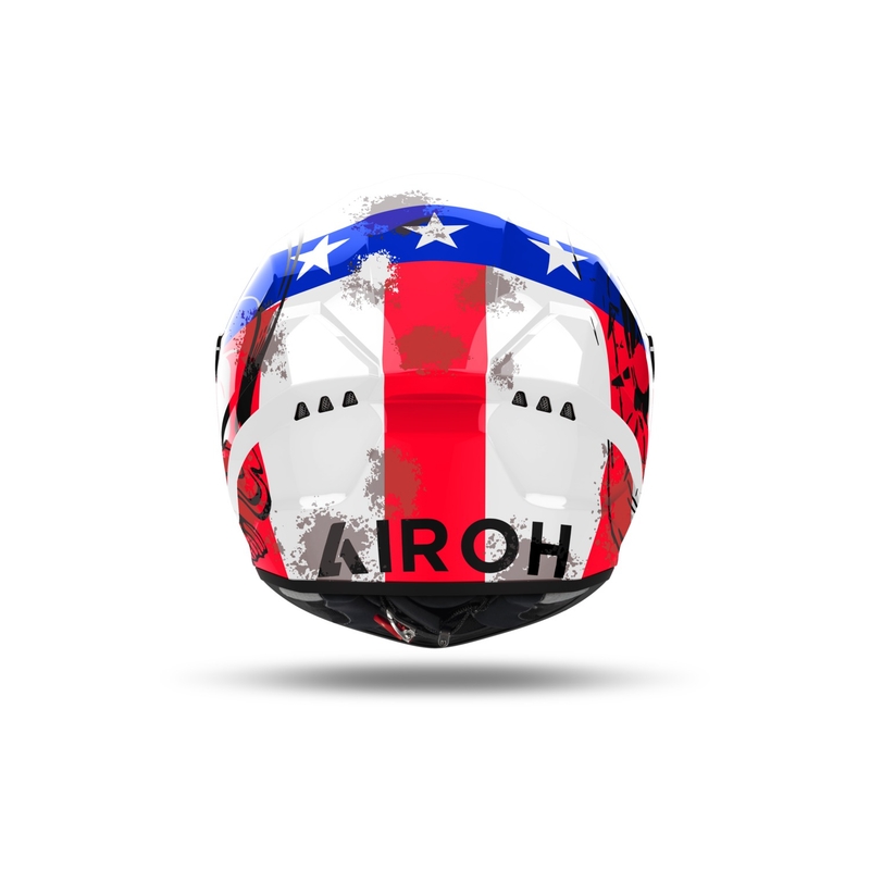 Casco integral de moto Airoh CONNOR Nation blanco-rojo-azul