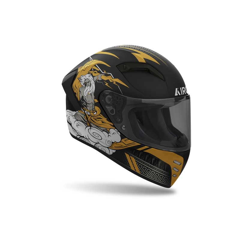 Casco integral de moto Airoh CONNOR Zeus negro-oro mate