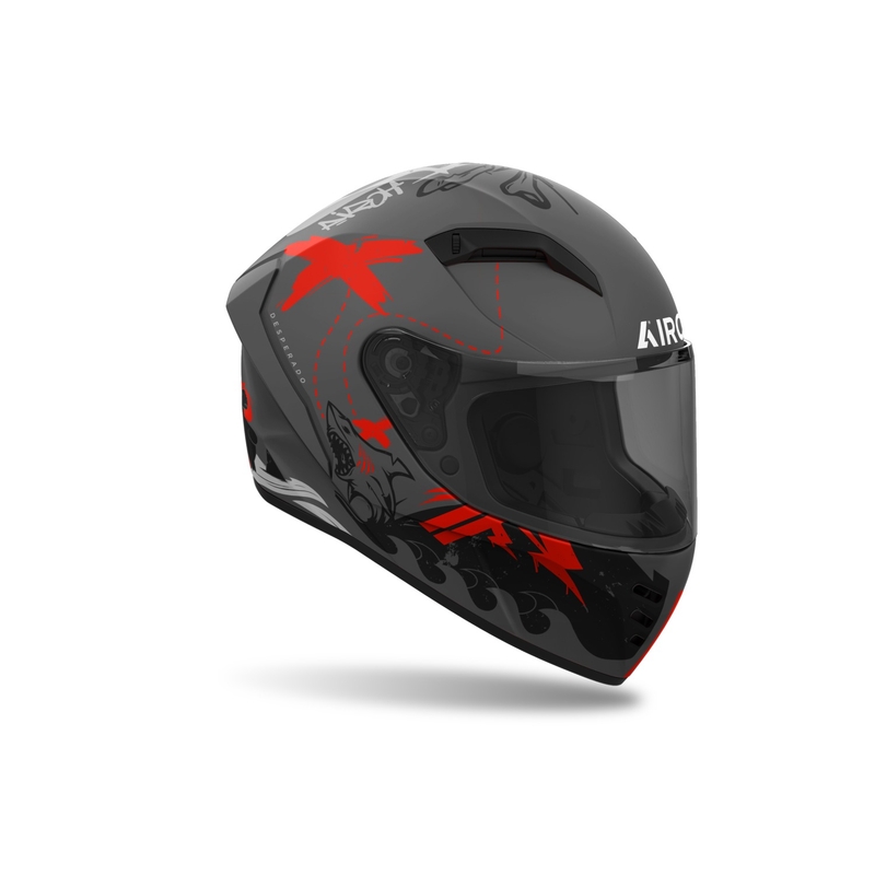 Casco integral de moto Airoh CONNOR Desperado naranja mate