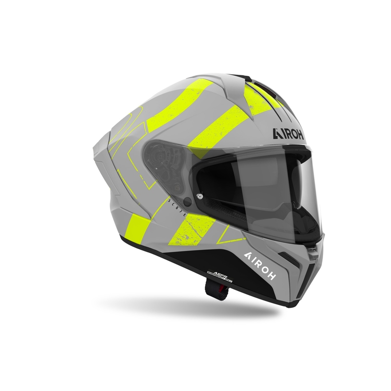 Casco integral de moto Airoh MATRYX Scope amarillo mate