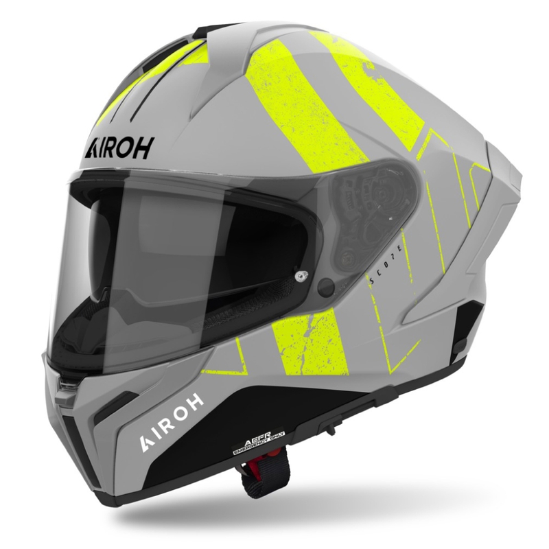 Casco integral de moto Airoh MATRYX Scope amarillo mate
