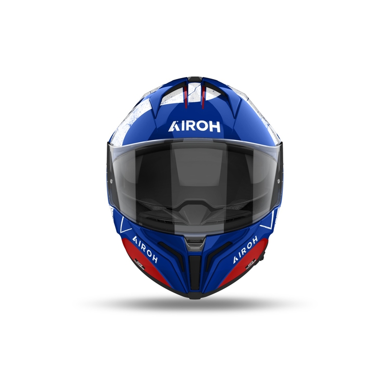Casco integral de moto Airoh MATRYX Scope azul-rojo