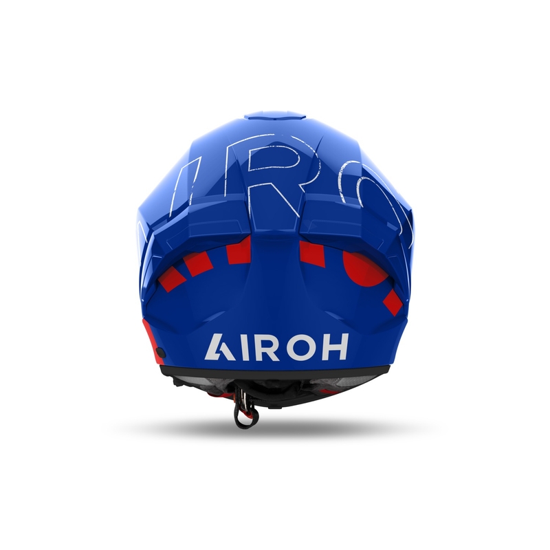 Casco integral de moto Airoh MATRYX Scope azul-rojo