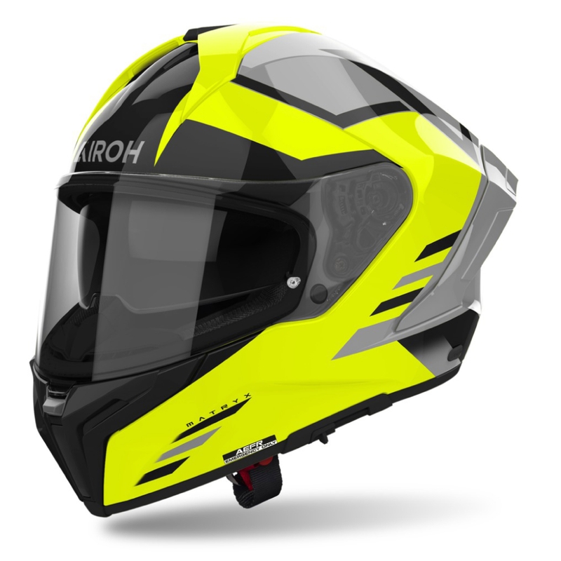 Casco integral de moto Airoh MATRYX Thron amarillo