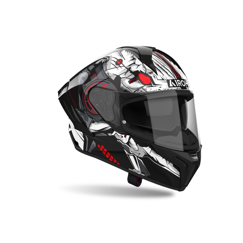 Casco integral de moto Airoh MATRYX Nytro blanco y negro brillante