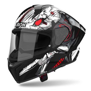 Casco integral de moto Airoh MATRYX Nytro blanco y negro brillante