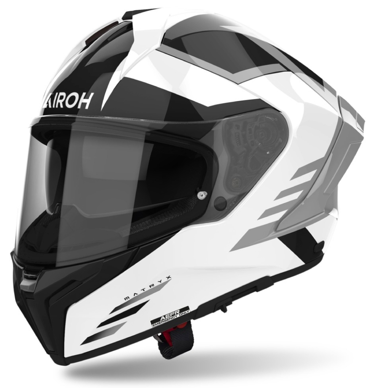 Casco integral de moto Airoh MATRYX Thron blanco