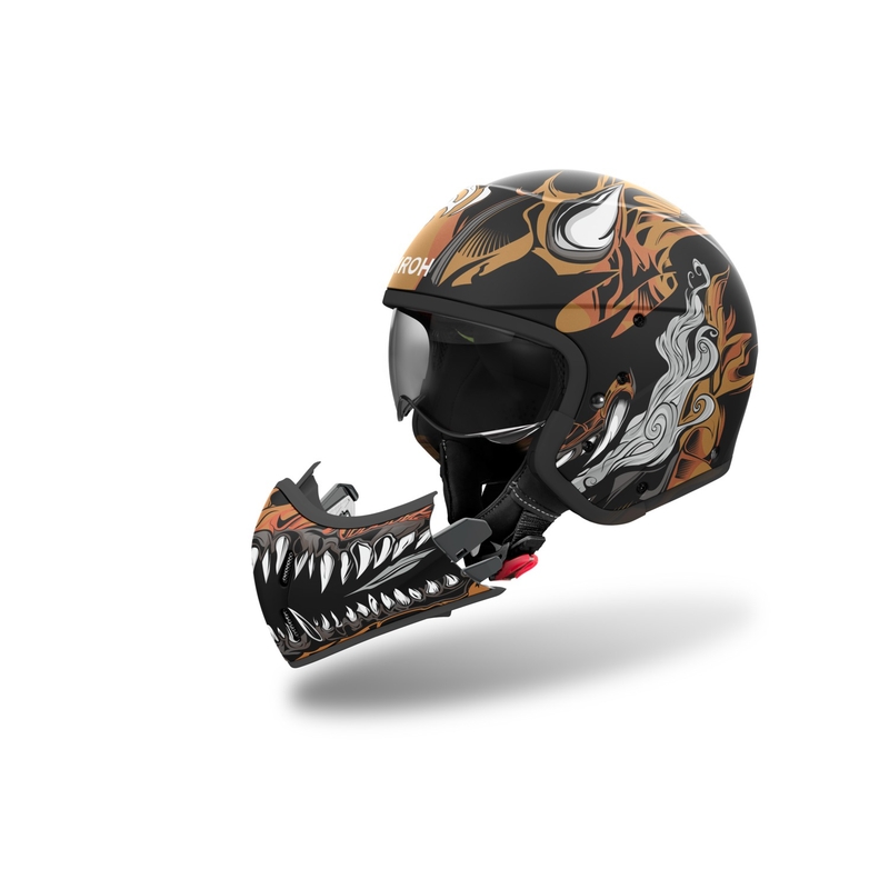 Casco de moto modular Airoh J110 Oni negro mate
