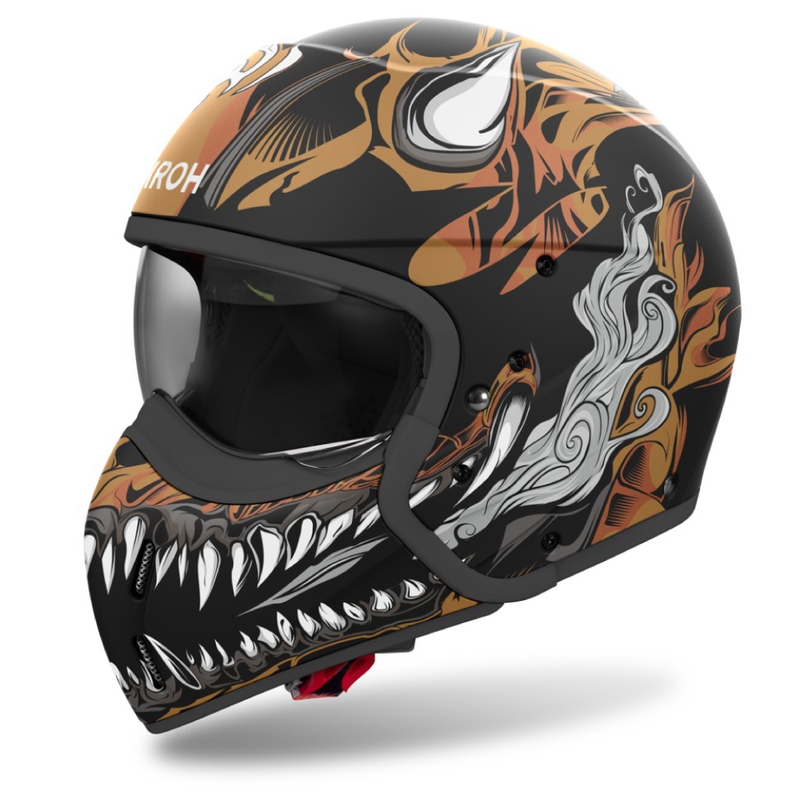 Casco de moto modular Airoh J110 Oni negro mate