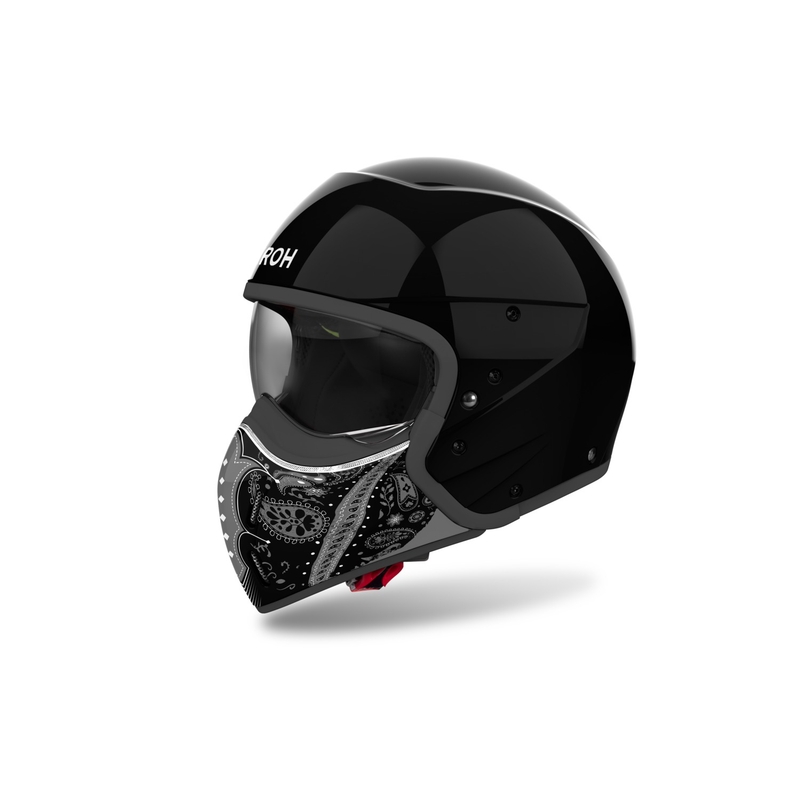 Casco de moto modular Airoh J110 Paesly negro brillante