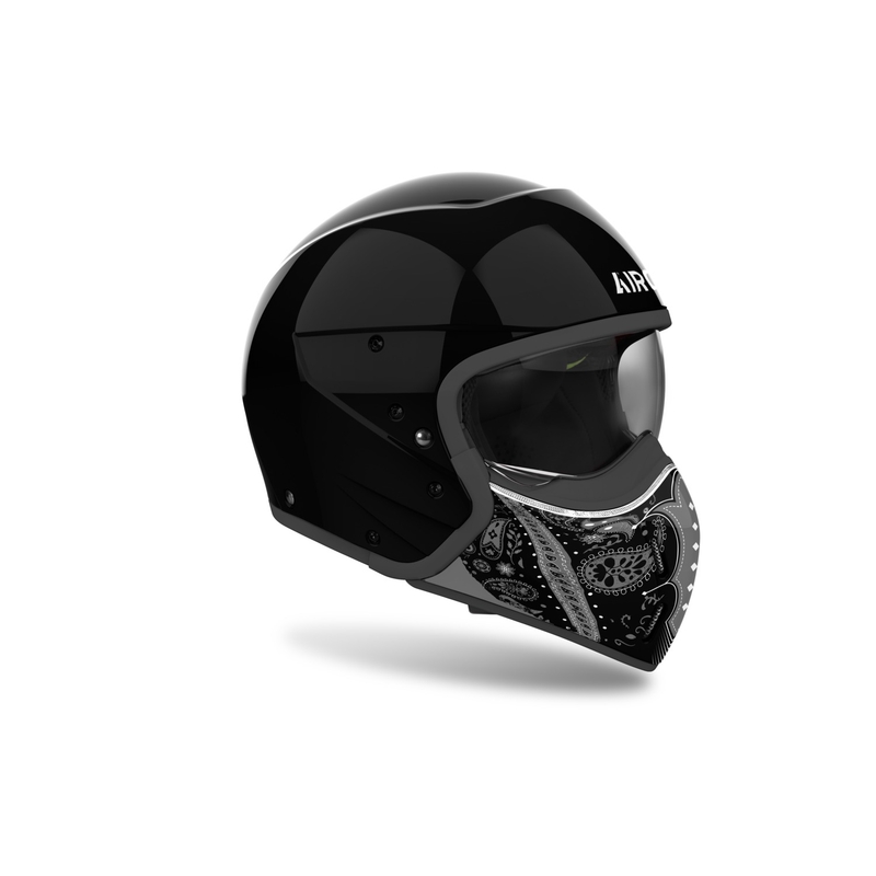 Casco de moto modular Airoh J110 Paesly negro brillante