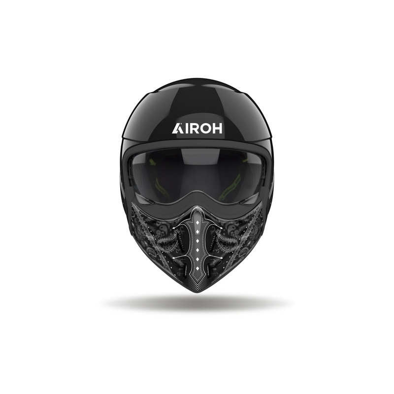 Casco de moto modular Airoh J110 Paesly negro brillante