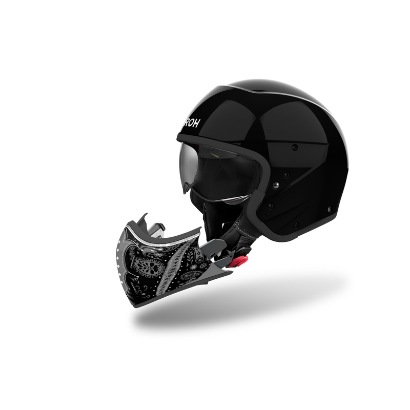 Casco de moto modular Airoh J110 Paesly negro brillante