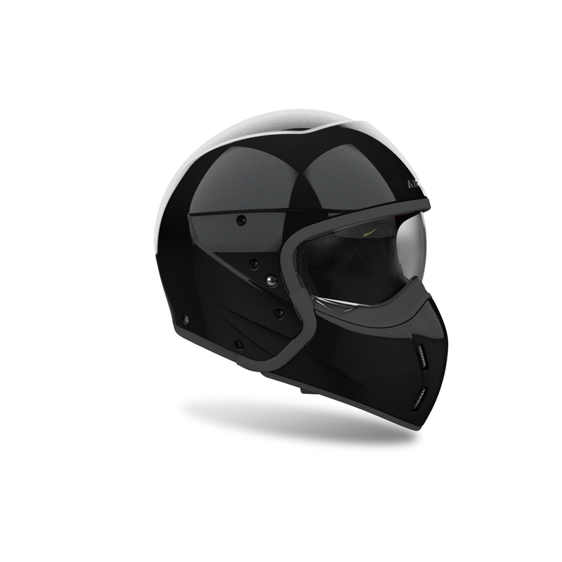 Casco Modular Moto Airoh J110 Color Negro Brillante