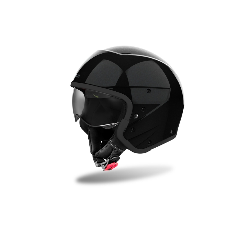 Casco Modular Moto Airoh J110 Color Negro Brillante