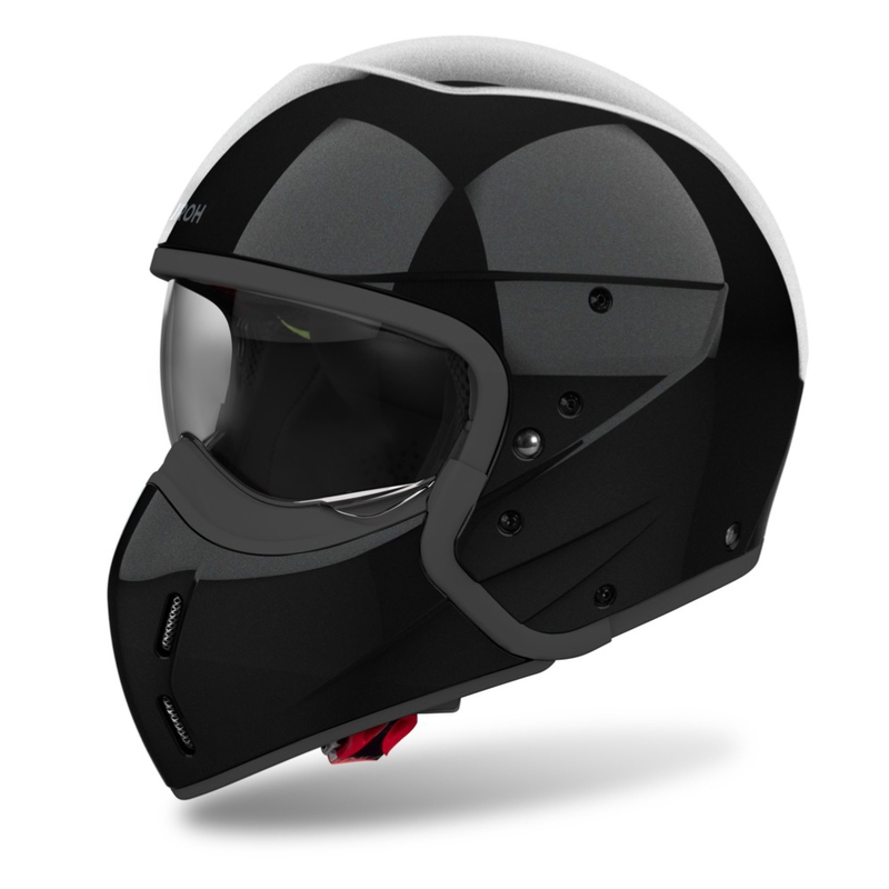 Casco Modular Moto Airoh J110 Color Negro Brillante