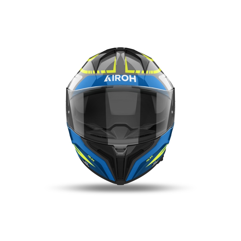 Casco integral de moto Airoh MATRYX Rider azul brillante