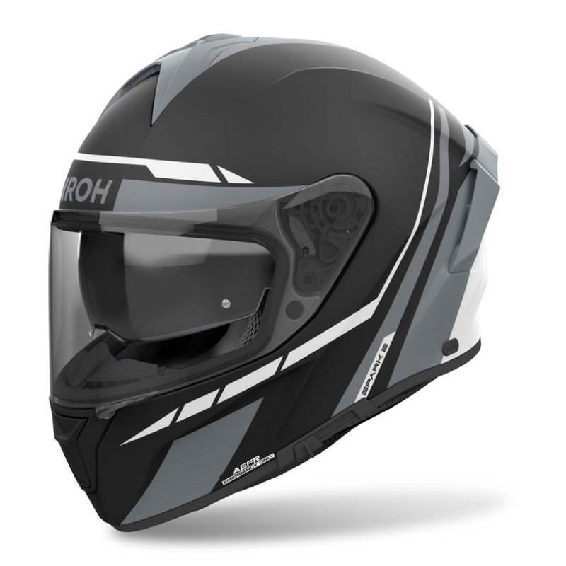Casco integral de moto Airoh SPARK 2 Spinner gris mate