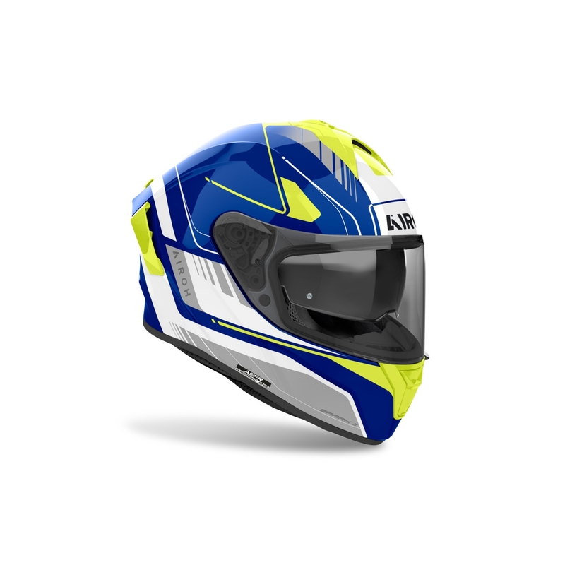 Casco integral de moto Airoh SPARK 2 Chrono azul-amarillo brillante