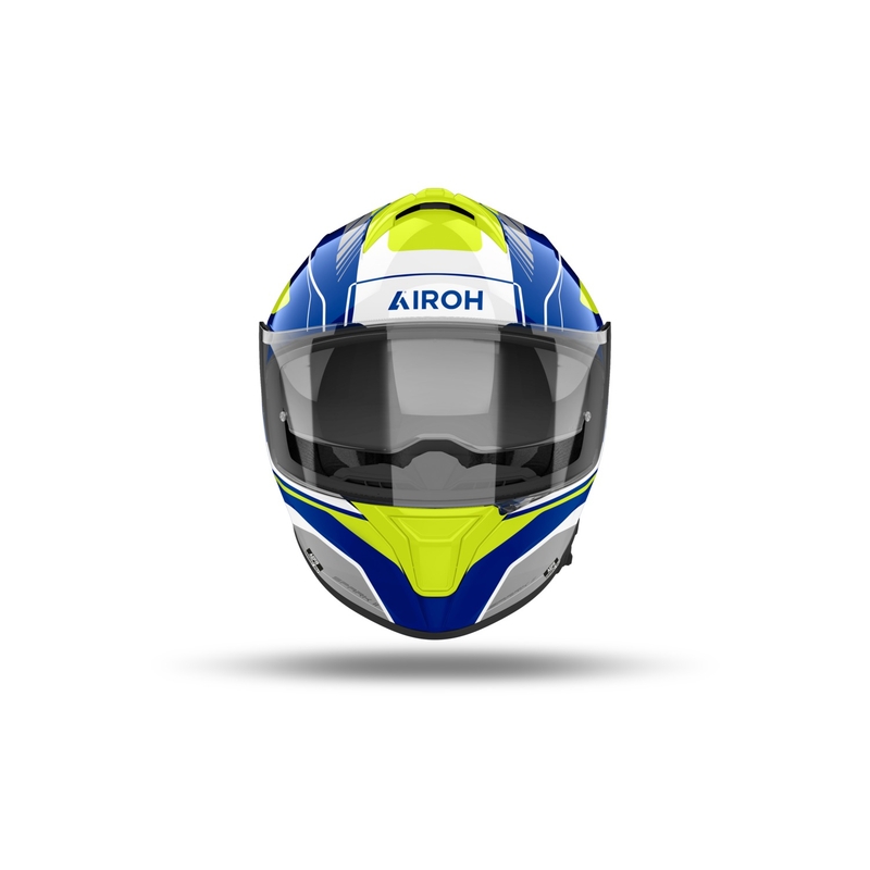 Casco integral de moto Airoh SPARK 2 Chrono azul-amarillo brillante