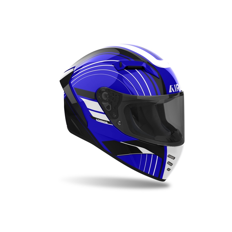 Casco integral de moto Airoh CONNOR Achieve azul brillante