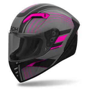 Casco integral de moto Airoh CONNOR Achieve rosa mate