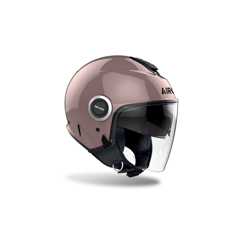 Casco de moto abierto Airoh HELYOS Color rosa metalizado