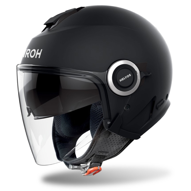 Casco Moto Abierto Airoh HELYOS Color Negro Mate