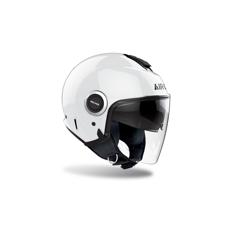 Casco de moto abierto Airoh HELYOS Color blanco brillante