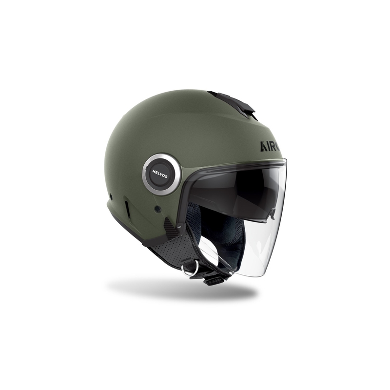 Casco de moto abierto Airoh HELYOS Color verde mate