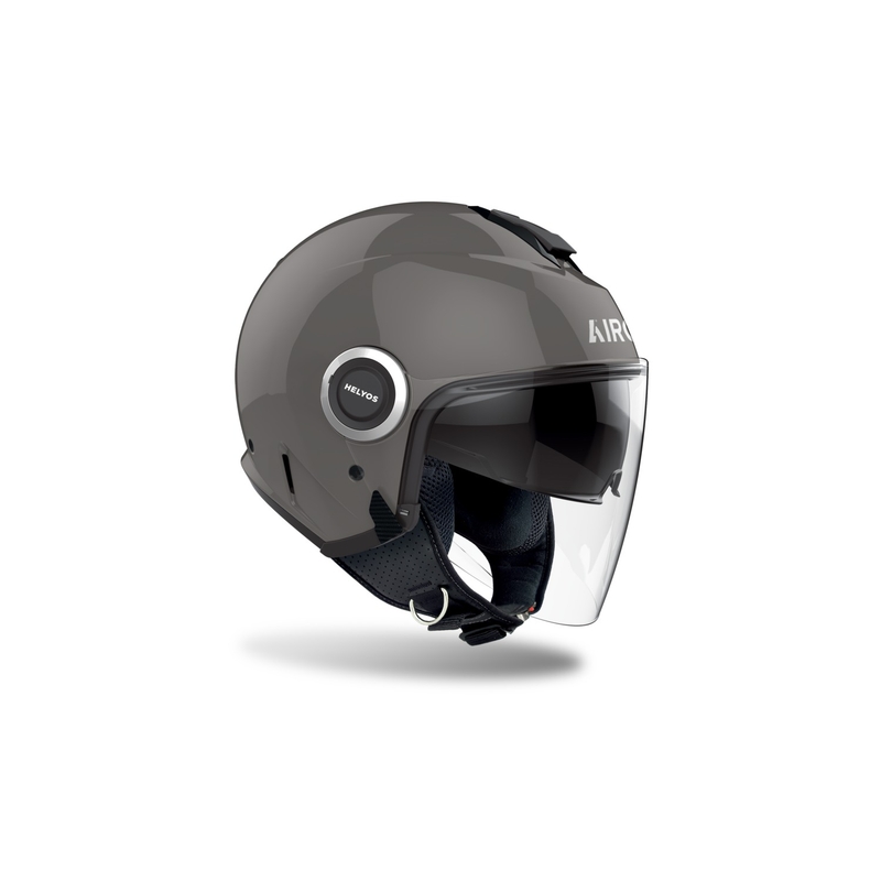 Casco de moto abierto Airoh HELYOS Color gris oscuro brillante