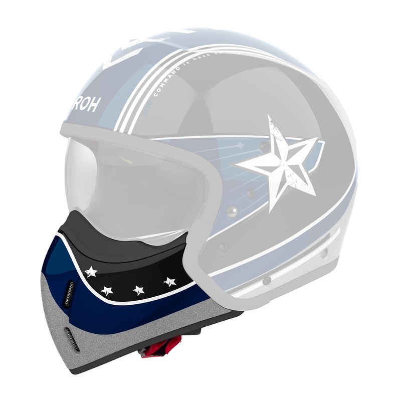Mentonera para cascos Airoh J110 Command azul brillante
