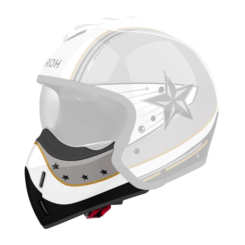 Mentonera para cascos Airoh J110 Command oro brillante