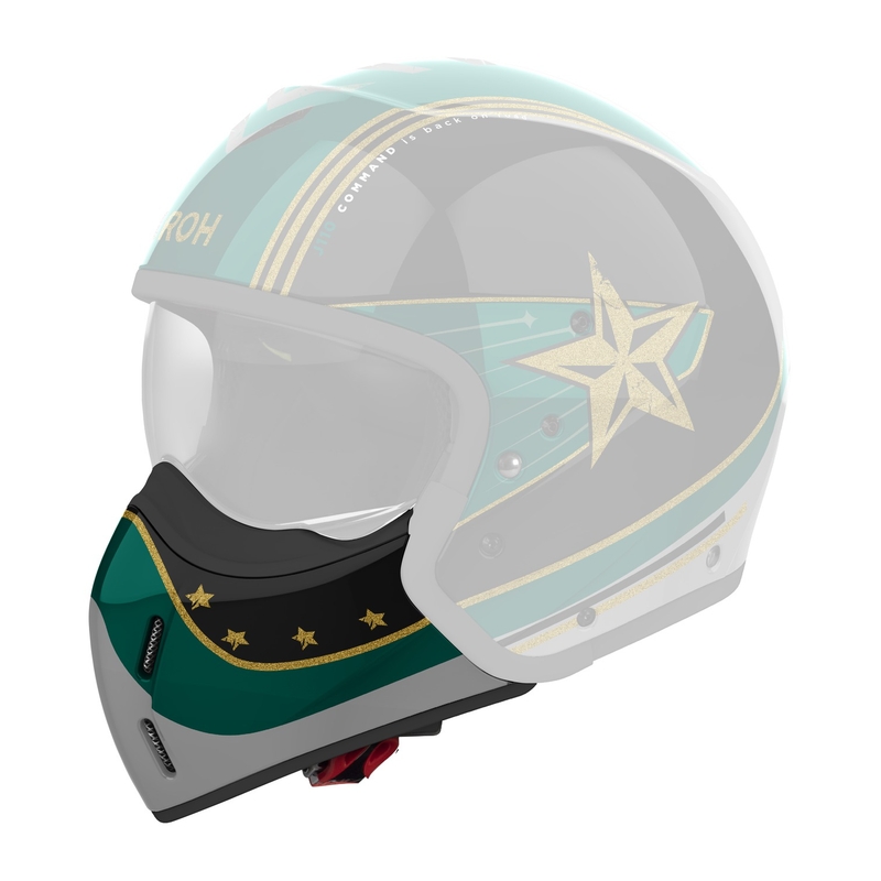 Mentonera para cascos Airoh J110 Command verde brillante