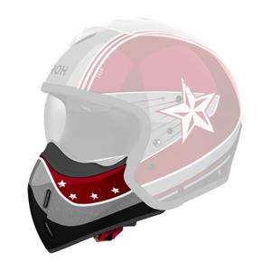 Mentonera para cascos Airoh J110 Command rojo brillante