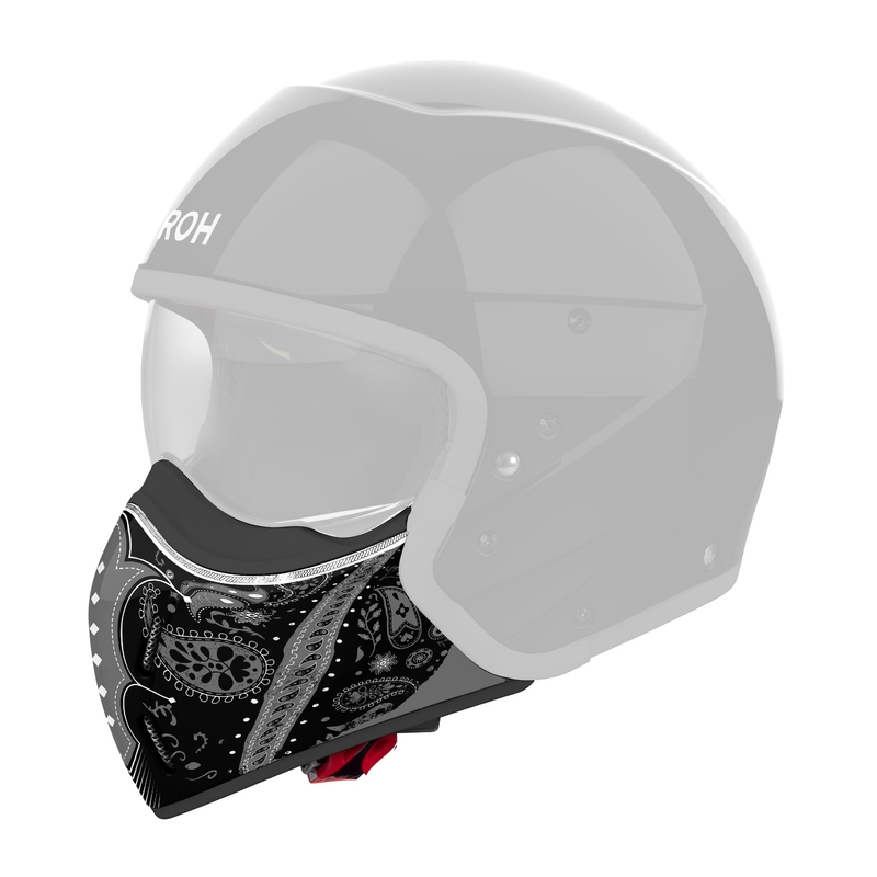 Mentonera para cascos Airoh J110 Paesly negro brillante